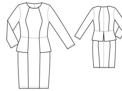 Модель № 13. Платье с рельефными швами.