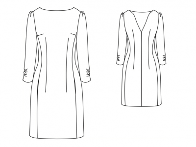 Модель № 14. Платье с глубоким вырезом на спинке.