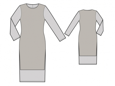 Модель № 26. Трикотажное платье на подкладке.